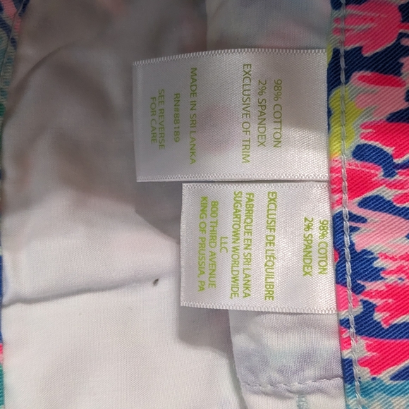 NWT! Lilly Pulitzer Bay Ave Shorts Multi Mermaids Cove Size 2 - Picture 7 of 14